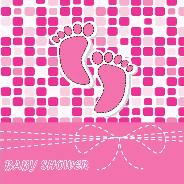 Carte d'arrivée bébé mignon — Image vectorielle