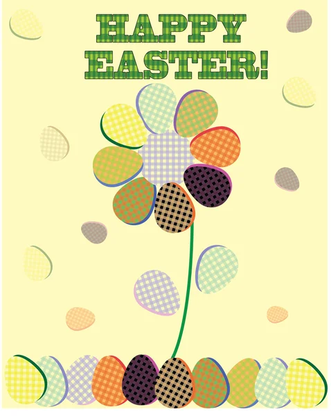 Cartão de saudação Páscoa com ovo decorativo — Vetor de Stock