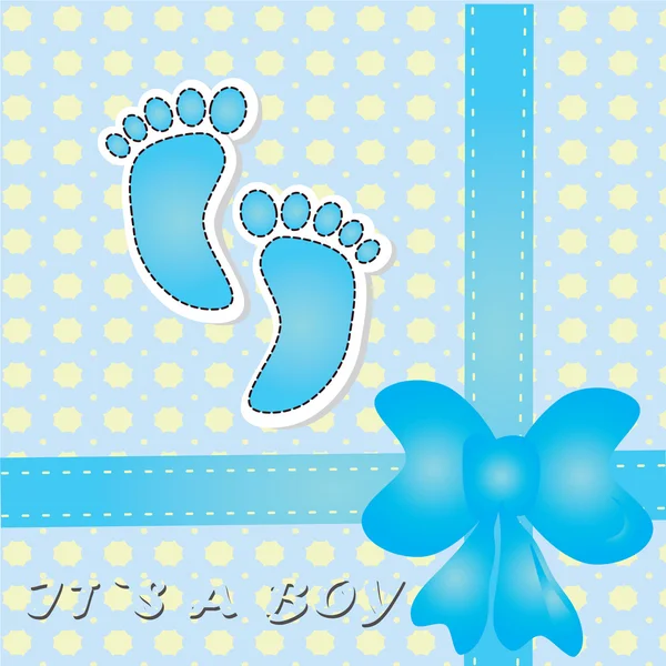 Linda tarjeta de llegada del bebé. ilustración vectorial — Archivo Imágenes Vectoriales