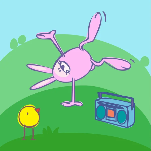 Velikonoční. pic-nic pro králíčky — Stockový vektor