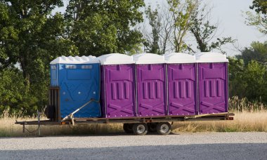 Blue and Purple Porta Pottys clipart