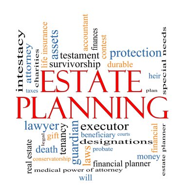 Estate Planning Word Cloud Concept clipart