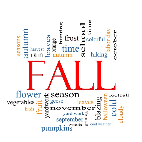 Fall or Autumn Word Cloud Concept — Stock Photo, Image