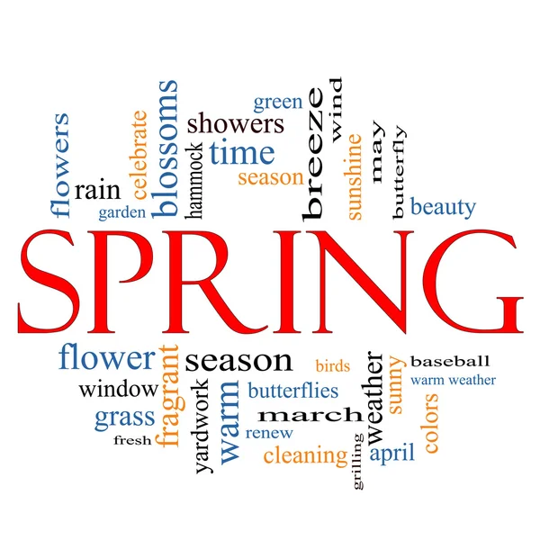 Spring Word Cloud Concept — Stock Photo, Image