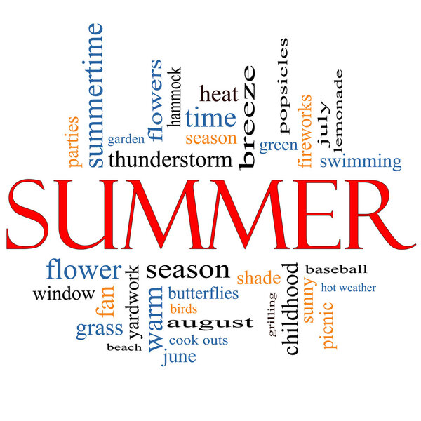 Summer Word Cloud Concept