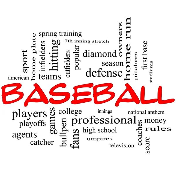 stock image Baseball Word Cloud Concept in Red Caps