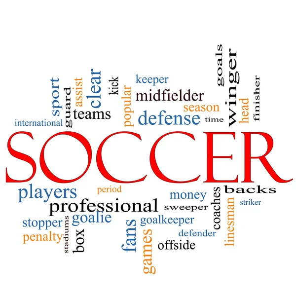 Soccer Word Cloud Concept — Stock Photo, Image