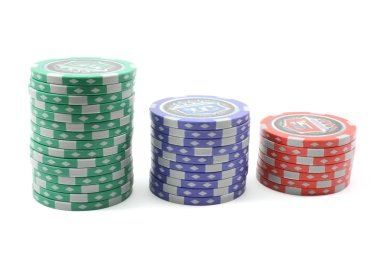 Poker çipleri yığını