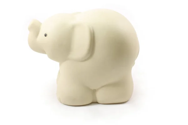 Éléphant jouet blanc — Photo