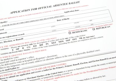 Application for Absentee Voting Ballot clipart