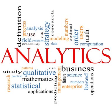 Analytics Word Cloud Concept clipart