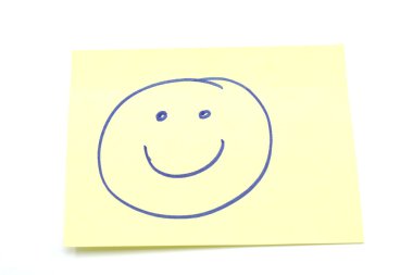 Smiley Face Stickey Note clipart