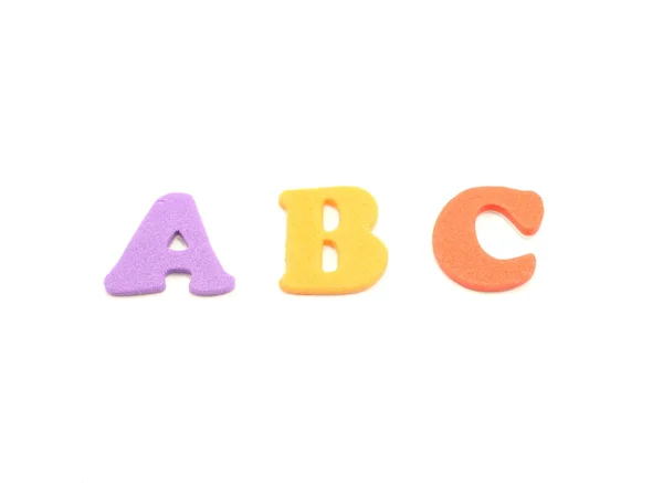 Abc Schaumstoffbuchstaben — Stockfoto