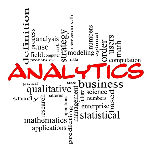 Concetto Analytics Word Cloud in scarabocchi rossi — Foto Stock