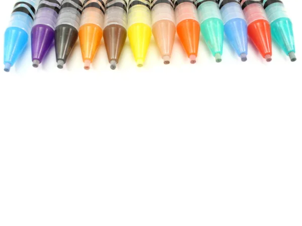 Lápis mecânicos coloridos Fronteira — Fotografia de Stock