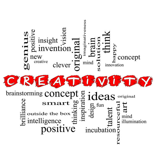 Creativity Word Cloud Concept Scribbled