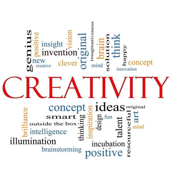 Creativiteit woord wolk concept — Stockfoto