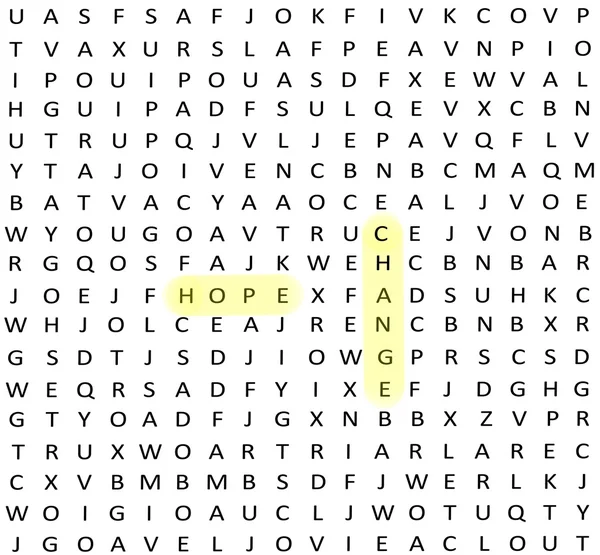 stock image Hope and Change Word Search