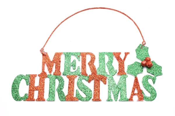 Merry Christmas Glitter Sign — Stock Photo, Image