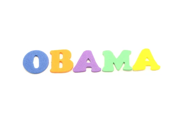 Письма с пеной Обамы — стоковое фото
