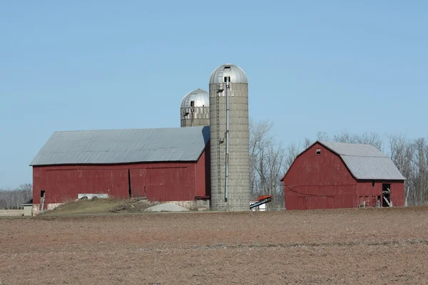 Ferme rurale du Wisconsin et granges — Photo