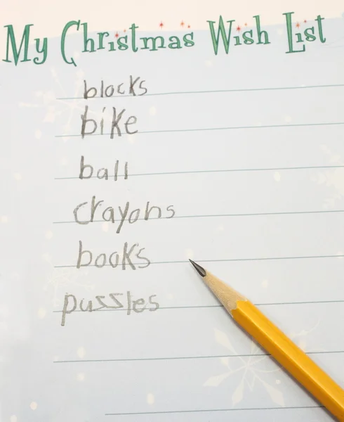 My Christmas Wish List — Stock Photo, Image