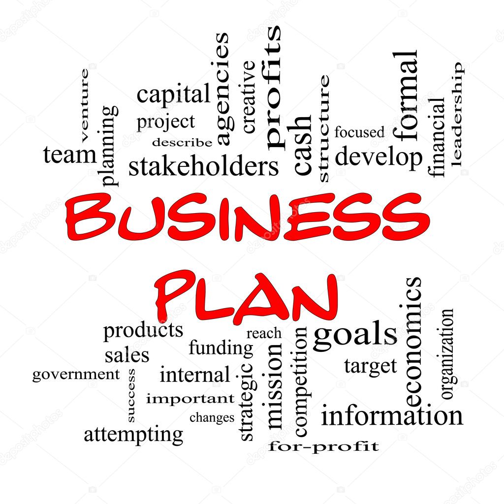 Red Caps Business Plan Word Cloud Concept