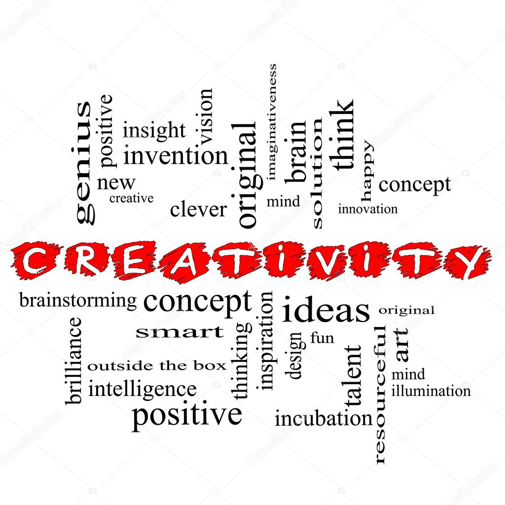 Creativity Word Cloud Concept Scribbled