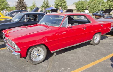 Red 1967 Chevy Nova clipart