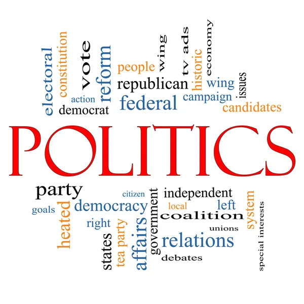 Politics Word Cloud Concept — Stock Photo, Image