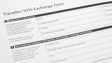 Section 1035 Exchange Paper Form clipart