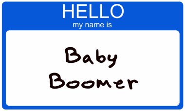 Baby Boomer Nametag clipart