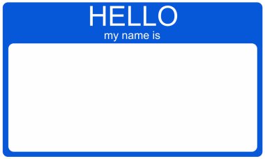 Blue Nametag clipart