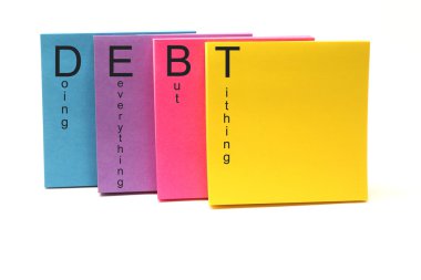 DEBT Acronym clipart