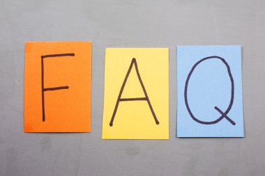 FAQ in colorful Letters clipart