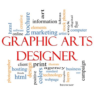 Graphic Arts Designer Word Cloud Concept clipart