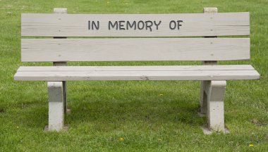 In Memory of Park Bench clipart