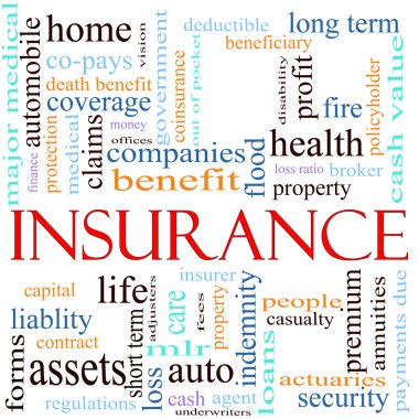 Insurance Word Concept Illustration clipart