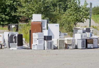 Old Appliances at a Garbage Dump clipart