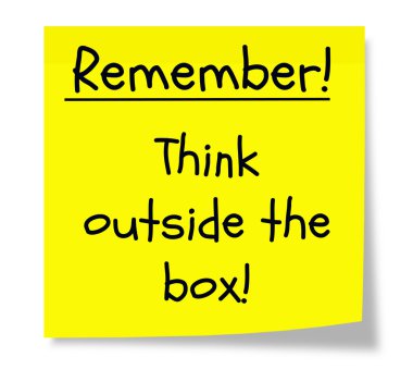 Remember to Think Outside the Box clipart