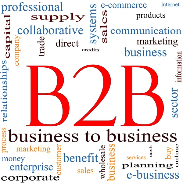 Concetto B2B Word Cloud — Foto Stock
