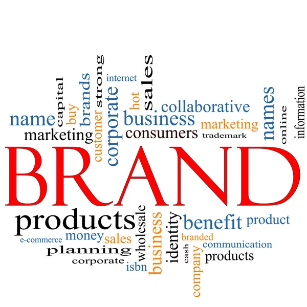 Brand Word Cloud Concept — Stock Photo, Image