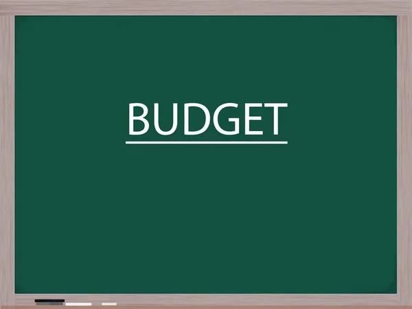 Rozpočet napsané na tabuli — Stock fotografie