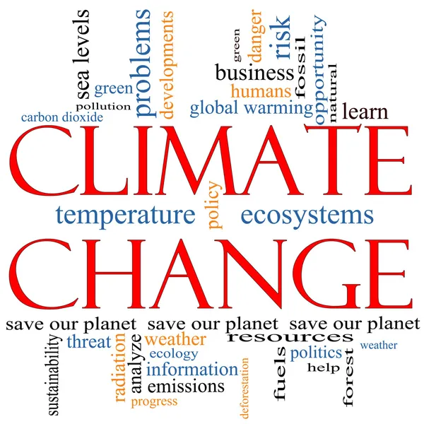 Climate Change Word Cloud concept — Stock Photo, Image