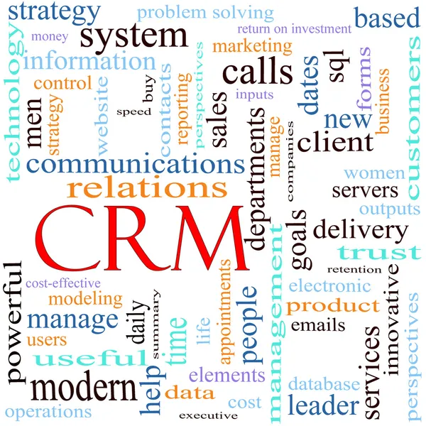 Ilustracja koncepcja CRM słowo — Zdjęcie stockowe