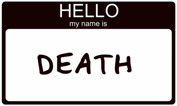 Hallo, mein Name ist Tod — Stockfoto