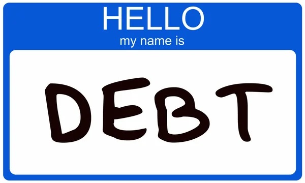 Witam nazywam się długu — Zdjęcie stockowe