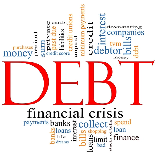 Debt Word Cloud Concept — Stock Photo, Image