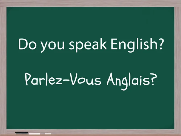 Talar du engelska på franska — Stockfoto