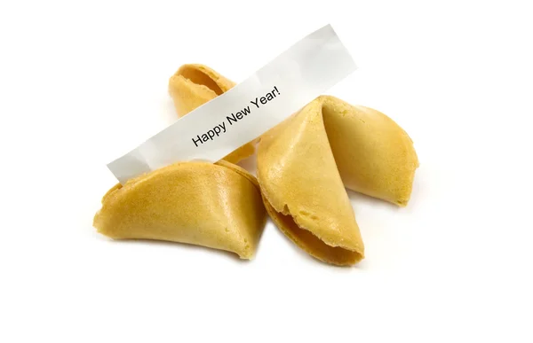 Happy New Year Fortune Cookies — Stock Photo, Image